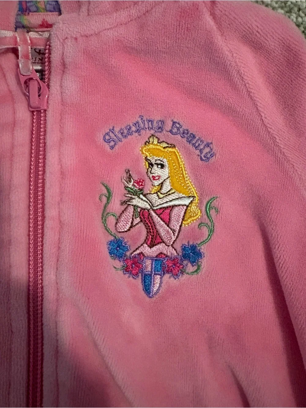 Sleeping Beauty Velour Jacket and Pants  Matching Set